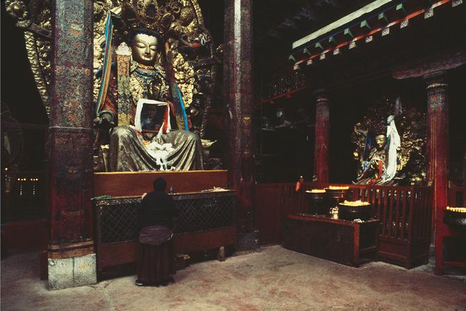 In the Jokhang in Lhasa, 1987